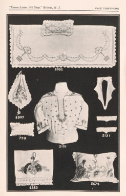 Page of trade catalog featuring baby clothes and accessories.